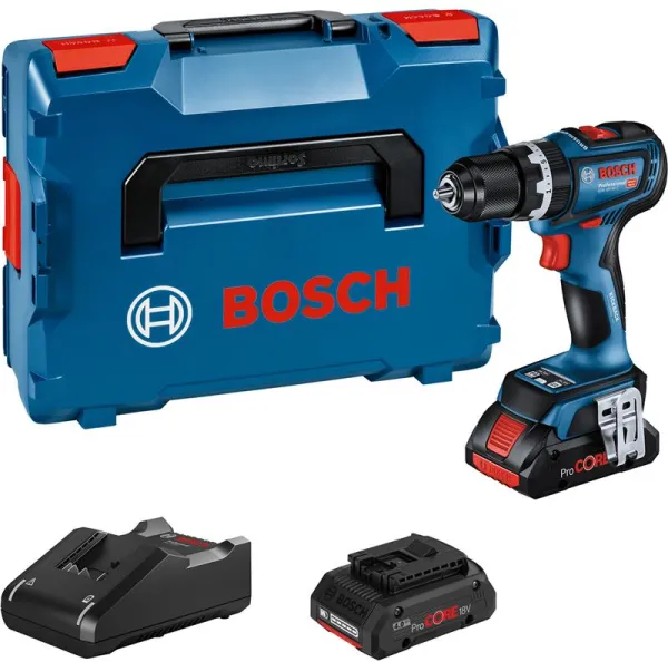 Bosch accuschroefboormachine GSB 18V-90 C 2X4,0AH PROCORE GAL 18V-40 L-BOXX COMO