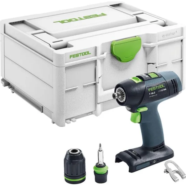 Festool accuboormachine T 18+3-Basic in Systainer3