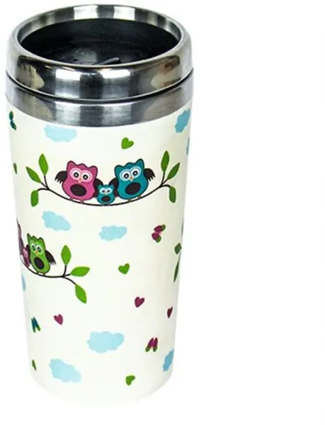 Bamboe Thermo Cup Uilen (500 ml)